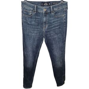 Hollister Classic Stretch High-Rise Crop Skinny Side Zipper Jeans